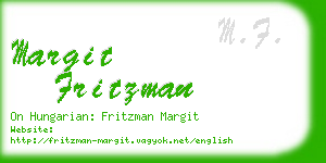margit fritzman business card